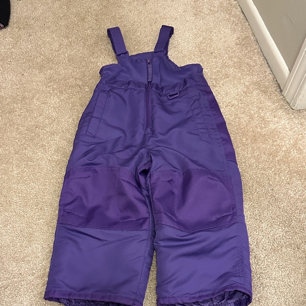 Kids Purple Snow Bib Overalls